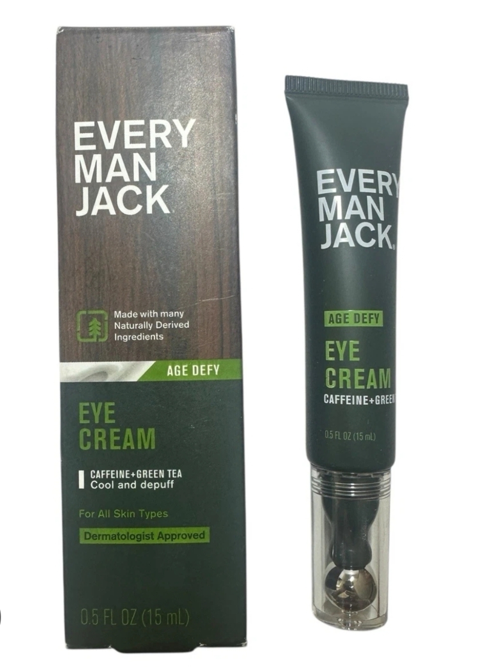 Every Man Jack Ceffeine + Green Tea Eye Cream - Cool And Depuff 0.5 fl. oz NIB